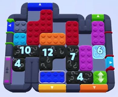 Color Block Jam level 1425 / 1448 / 2357: screenshot of the board