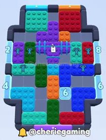 Color Block Jam level 588: screenshot of the board