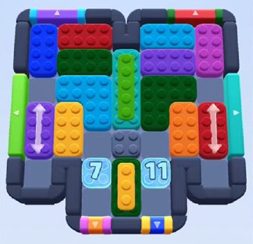 Color Block Jam level 703 / 738: screenshot of the board