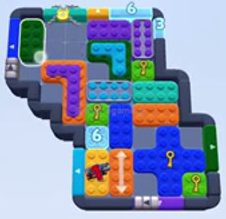 Color Block Jam level: screenshot of the board