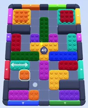 Color Block Jam level 198 / 586 / 1036 / 1835: screenshot of the board