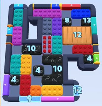 Color Block Jam level 1190 / 1183 / 2104: screenshot of the board