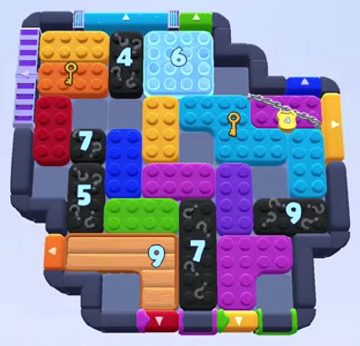 Color Block Jam level 1325 / 1327 / 2234: screenshot of the board