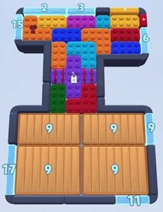 Color Block Jam level: screenshot of the board