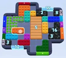 Color Block Jam level 1477 / 1480 / 1500: screenshot of the board