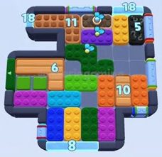 Color Block Jam level: screenshot of the board