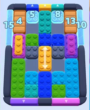 Color Block Jam level 530 / 1207 / 1424: screenshot of the board
