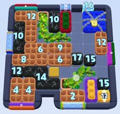 Color Block Jam level: screenshot of the board
