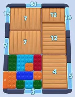 Color Block Jam level 64: screenshot of the board