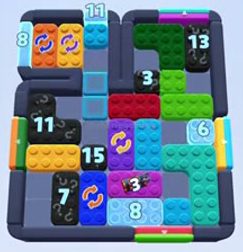 Color Block Jam level 1283 / 1293 / 2158: screenshot of the board