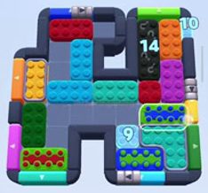 Color Block Jam level: screenshot of the board