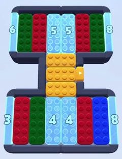 Color Block Jam level 14: screenshot of the board