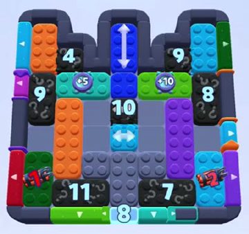 Color Block Jam level 1332 / 1333 / 2239: screenshot of the board