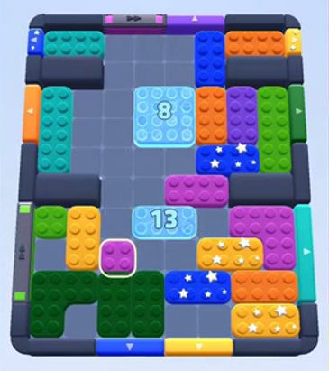 Color Block Jam level 247: screenshot of the board