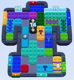 Color Block Jam level 1445 / 1446: screenshot of the board