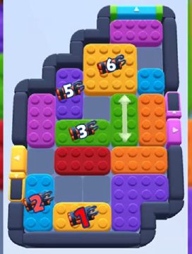 Color Block Jam level 806: screenshot of the board