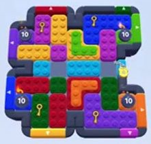 Color Block Jam level 1648 / 1664 / 2654: screenshot of the board