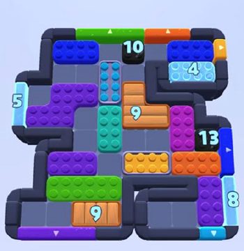 Color Block Jam level 1041: screenshot of the board