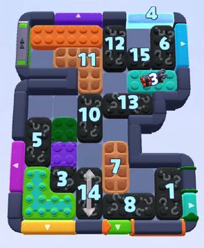 Color Block Jam level 1237: screenshot of the board