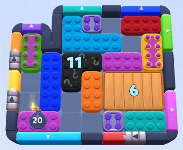 Color Block Jam level 1139 / 1141 / 1142 / 1717 / 2034: screenshot of the board