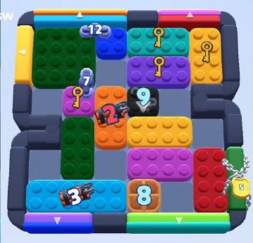 Color Block Jam level 1000 / 1001 / 1909: screenshot of the board