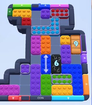 Color Block Jam level 893 / 1494 / 1756 / 1780: screenshot of the board