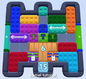 Color Block Jam level 404 / 798 / 1298 / 2105: screenshot of the board