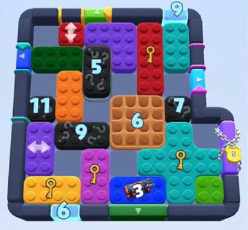 Color Block Jam level 1173 / 1189 / 1191 / 1188 / 2068: screenshot of the board