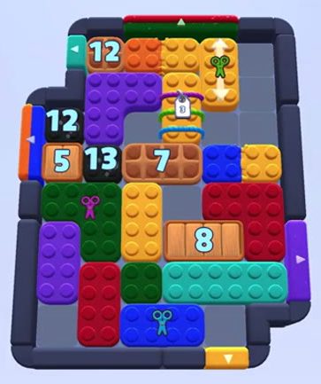 Color Block Jam level 1556 / 1553 / 1555 / 1560: screenshot of the board