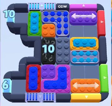 Color Block Jam level 949 / 942 / 1570 / 1876: screenshot of the board