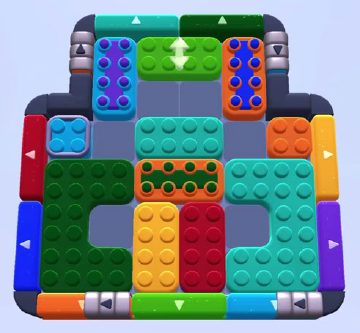 Color Block Jam level 1106: screenshot of the board