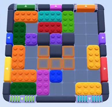 Color Block Jam level: screenshot of the board