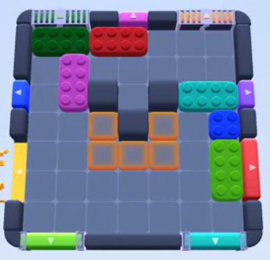 Color Block Jam level: screenshot of the board