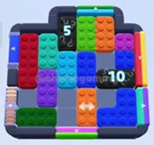 Color Block Jam level 982 / 943 / 1721 / 1888: screenshot of the board