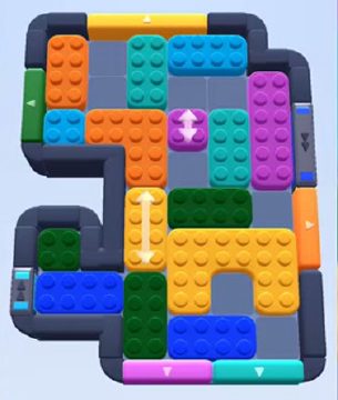 Color Block Jam level 545 / 1222 / 1439: screenshot of the board