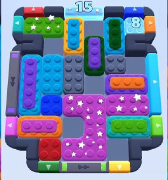 Color Block Jam level 685: screenshot of the board