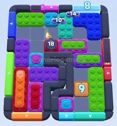 Color Block Jam level 677 / 1624: screenshot of the board