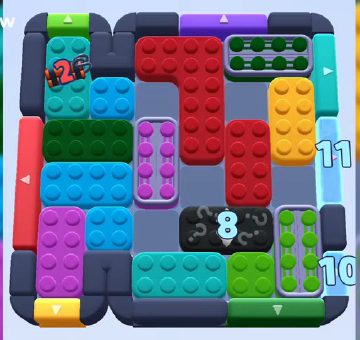 Color Block Jam level 1057 / 1959: screenshot of the board