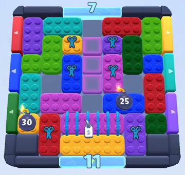 Color Block Jam level 240 / 628 / 1078: screenshot of the board