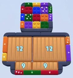 Color Block Jam level: screenshot of the board