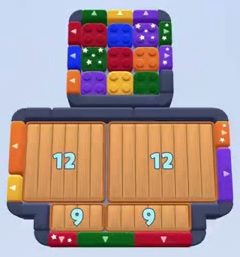 Color Block Jam level 106: screenshot of the board