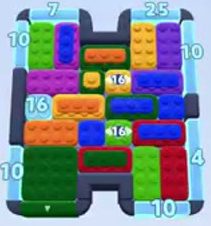 Color Block Jam level: screenshot of the board