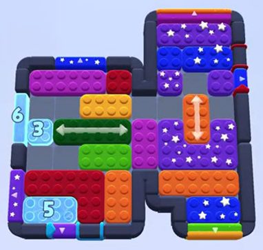 Color Block Jam level 1513 / 1516 / 1519 / 1523 / 1533: screenshot of the board