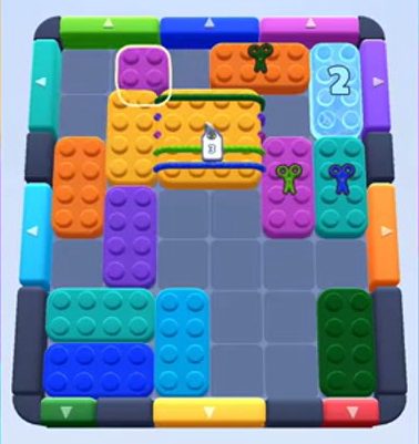 Color Block Jam level: screenshot of the board