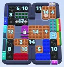 Color Block Jam level: screenshot of the board