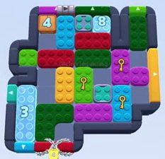 Color Block Jam level 1346: screenshot of the board
