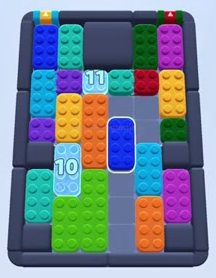 Color Block Jam level: screenshot of the board