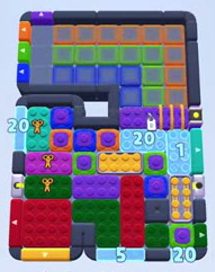 Color Block Jam level 1653 / 1698 / 2688: screenshot of the board