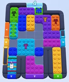 Color Block Jam level 1342 / 1332 / 1335: screenshot of the board