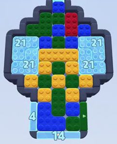 Color Block Jam level: screenshot of the board